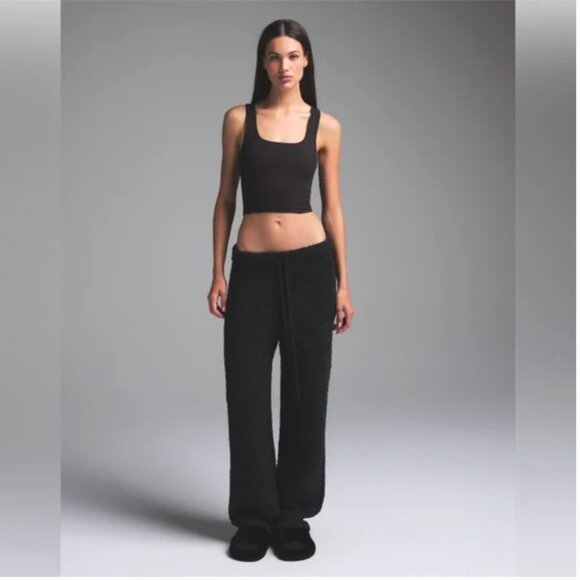 SKIMS Cozy Pant in Onyx Size Small (oversized) NWT - Picture 1 of 3